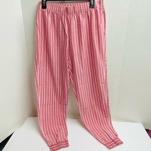 Victoria’s Secret lounge pajama pants elastic waist & ankles size S Red & White
